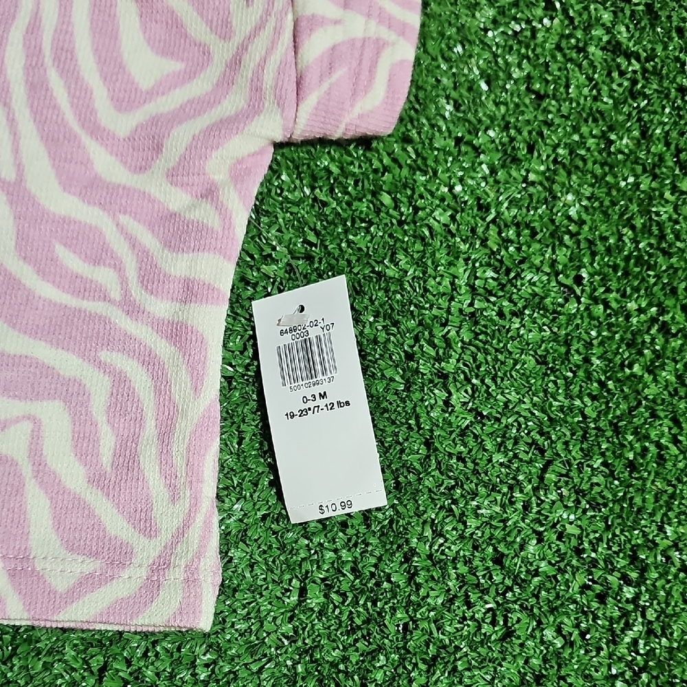 Old Navy Pink and White Zebra Baby GirlTee - Picture 2 of 4